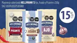 Supermercados Yaguar Hellmann's mayonesa saborizada ajo, asado y picante oferta