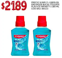Supermercados Yaguar Colgate plax enjuague bucal ice infinity oferta
