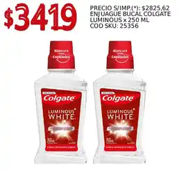 Supermercados Yaguar Colgate enjuague bucal luminous oferta