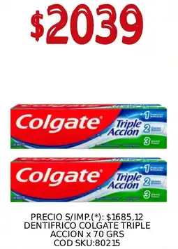 Supermercados Yaguar Colgate dentifrico triple accion oferta