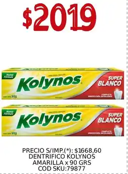 Supermercados Yaguar Kolynos dentrifico amarilla oferta