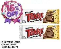 Supermercados Yaguar Tokke cho. leche c/mani oferta