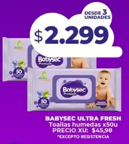 Supermayorista Vital Babysec ultra fresh toallas humedas oferta