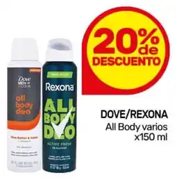 Nini Mayorista Dove/rexona all body varios oferta