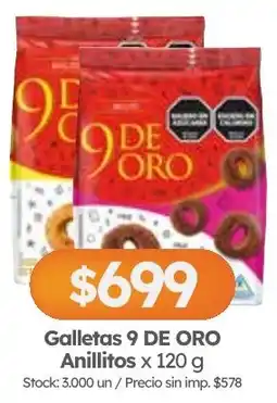 Cordiez Galletas 9 de oro anillitos oferta