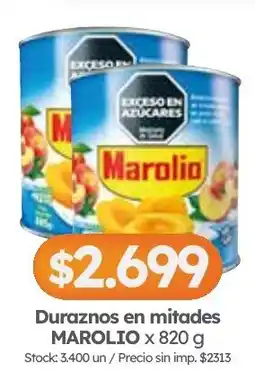Cordiez Marolio duraznos en mitades oferta