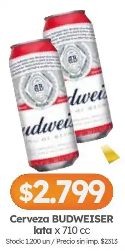 Cordiez Budweiser cerveza oferta