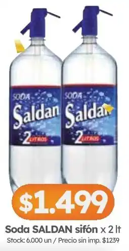 Cordiez Saldan soda sifón oferta