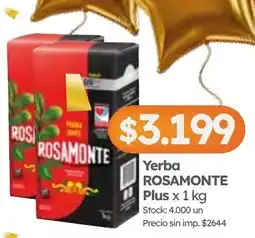 Cordiez Yerba rosamonte plus oferta