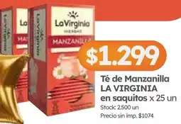 Cordiez La virginia té de manzanilla oferta