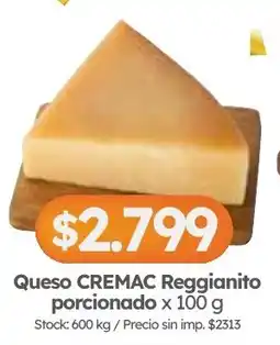 Cordiez Cremac queso reggianito oferta