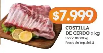 Cordiez Costilla de cerdo oferta