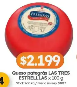 Cordiez Pategras queso las tres estrellas oferta