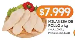 Cordiez Milanesa de pollo oferta