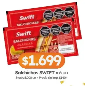 Cordiez Swift salchichas clasicas oferta
