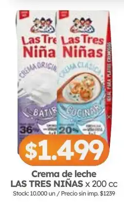 Cordiez Las tres niñas crema de leche oferta