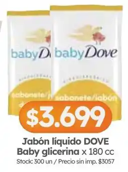 Cordiez Dove jabón líquido baby glicerina oferta