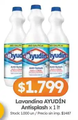 Cordiez Ayudín lavandina antisplash oferta