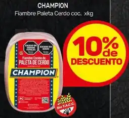 Nini Mayorista Champion fiambre paleta cerdo coc. oferta