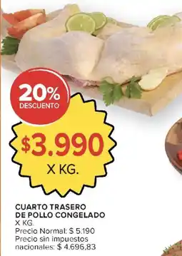 Carrefour Cuarto trasero de pollo congelado oferta