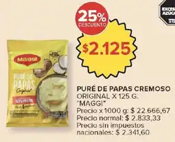 Carrefour Maggi puré de papas cremoso original oferta