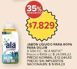 Carrefour Ala matic jabón líquido para ropa para diluir oferta