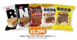 Cordiez Alfajores triple tofi, cofler o bagley oferta