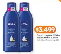 Cordiez Nivea crema corporal milk nutritiva oferta