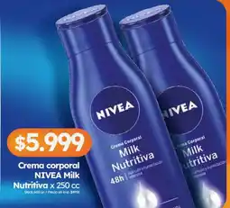 Cordiez Nivea crema corporal milk nutritiva oferta