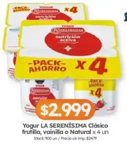 Cordiez La serenisima yogur clásico oferta