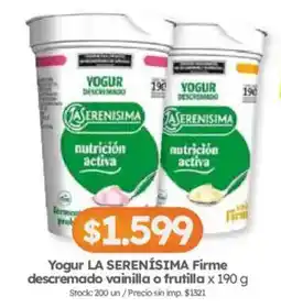 Cordiez La serenisima yogur descremado oferta