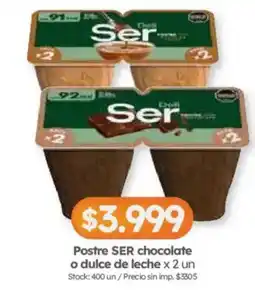 Cordiez Ser postre chocolate o dulce de leche oferta