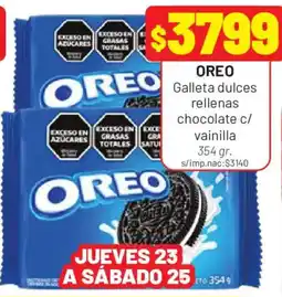 Almacor Oreo galleta dulces rellenas chocolate c/ vainilla oferta