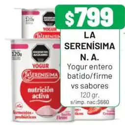 Almacor La serenisima yogur entero batido/firme vs sabores oferta