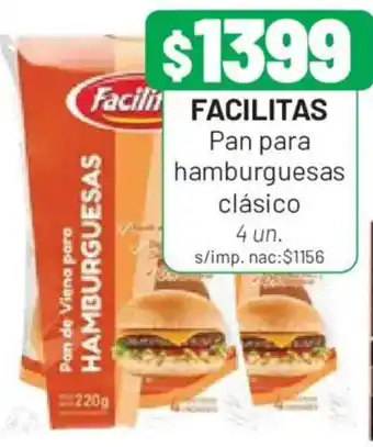 Almacor Facilitas pan para hamburguesas clásico oferta