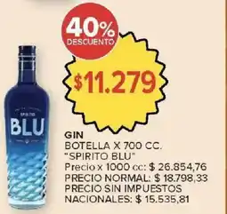 Carrefour Market Spirito blu gin botella oferta