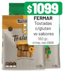 Almacor Fermar tostadas c/gluten vs sabores oferta