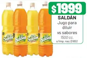 Almacor Saldán jugo para diluir vs sabores oferta