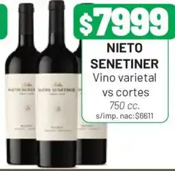 Almacor Nierto senetiner vino varietal vs cortes oferta