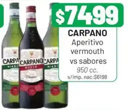 Almacor Carpano aperitivo vermouth vs sabores oferta