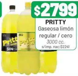 Almacor Pritty gaseosa limón regular / cero oferta