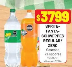 Almacor Sprite-fanta-schweppes regular/zero oferta