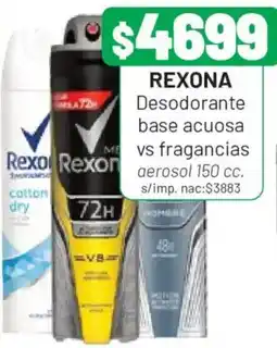 Almacor Rexona desodorante base acuosa vs fragancias oferta