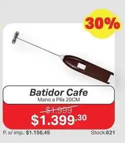 Ferniplast Batidor cafe mano a pila 20cm oferta