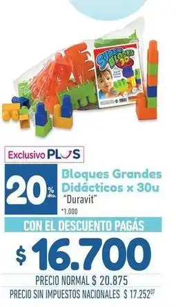Bloques grandes didácticos x 30u
