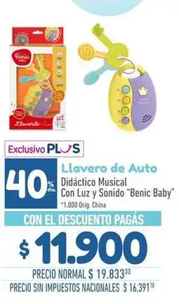 La Anonima Llavero de auto didáctico musical oferta