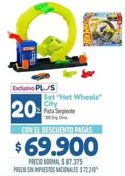 La Anonima Hot wheels - pista serpiente oferta