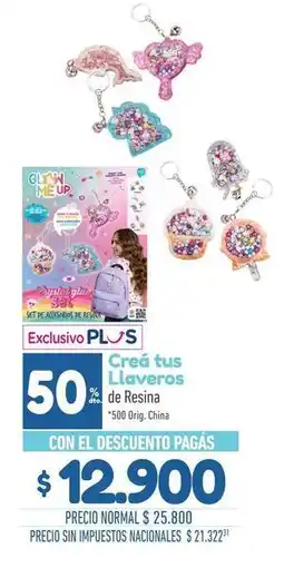 La Anonima Llaveros de resina oferta