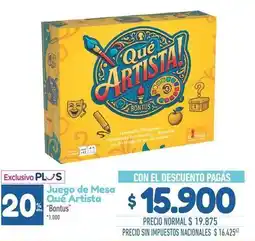 La Anonima Ser juego de mesa qué artista oferta