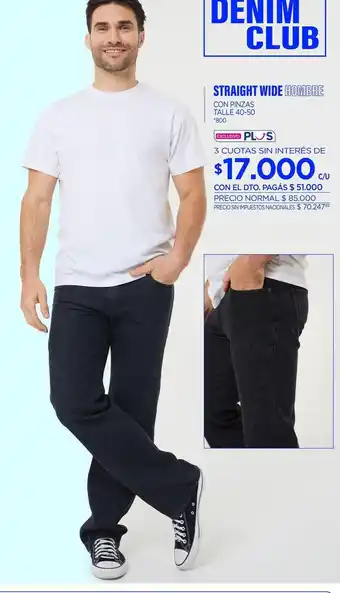 Straight wide jeans